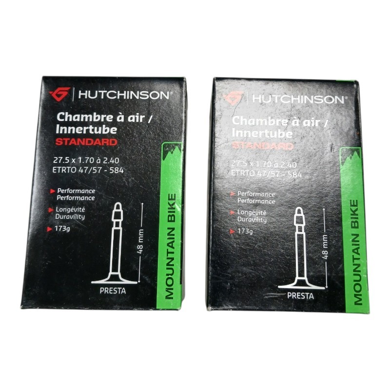 HUTCHINSON MOUNTAIN BIKE LOT DE 2X CHAMBRES A AIR INNERTUBE STANDARD 27,5x 1,70 à 2,40 ETRTO 47/57-584