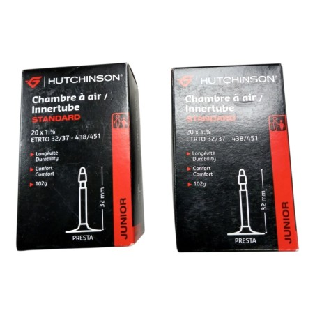 HUTCHINSON JUNIOR LOT DE 2 CHAMBRES A AIR INNERTUBE STANDARD 20x 1.3/8 ETRTO 32/37-438/451