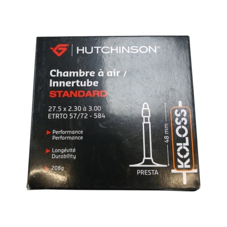 HUTCHINSON CHAMBRE A AIR INNERTUBE STANDARD 27.5x 2.30à3.00 ETRTO 57/72- 584