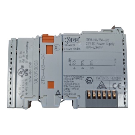 WAGO 750-602 Borne d'alimentation DC 24 V