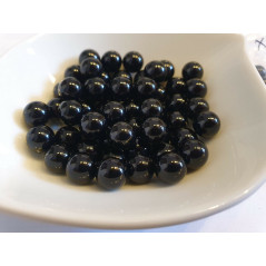 ONYX Lot de 100 perles noires - Diamètre 9mm - Sans trou