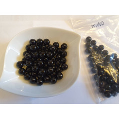 ONYX Lot de 100 perles noires - Diamètre 9mm - Sans trou